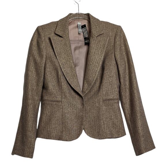 Laundry by Shelli Segal Vintage 90's Evening Suit Tweed Gold Metallic Size 8 NWT - Picture 3 of 13
